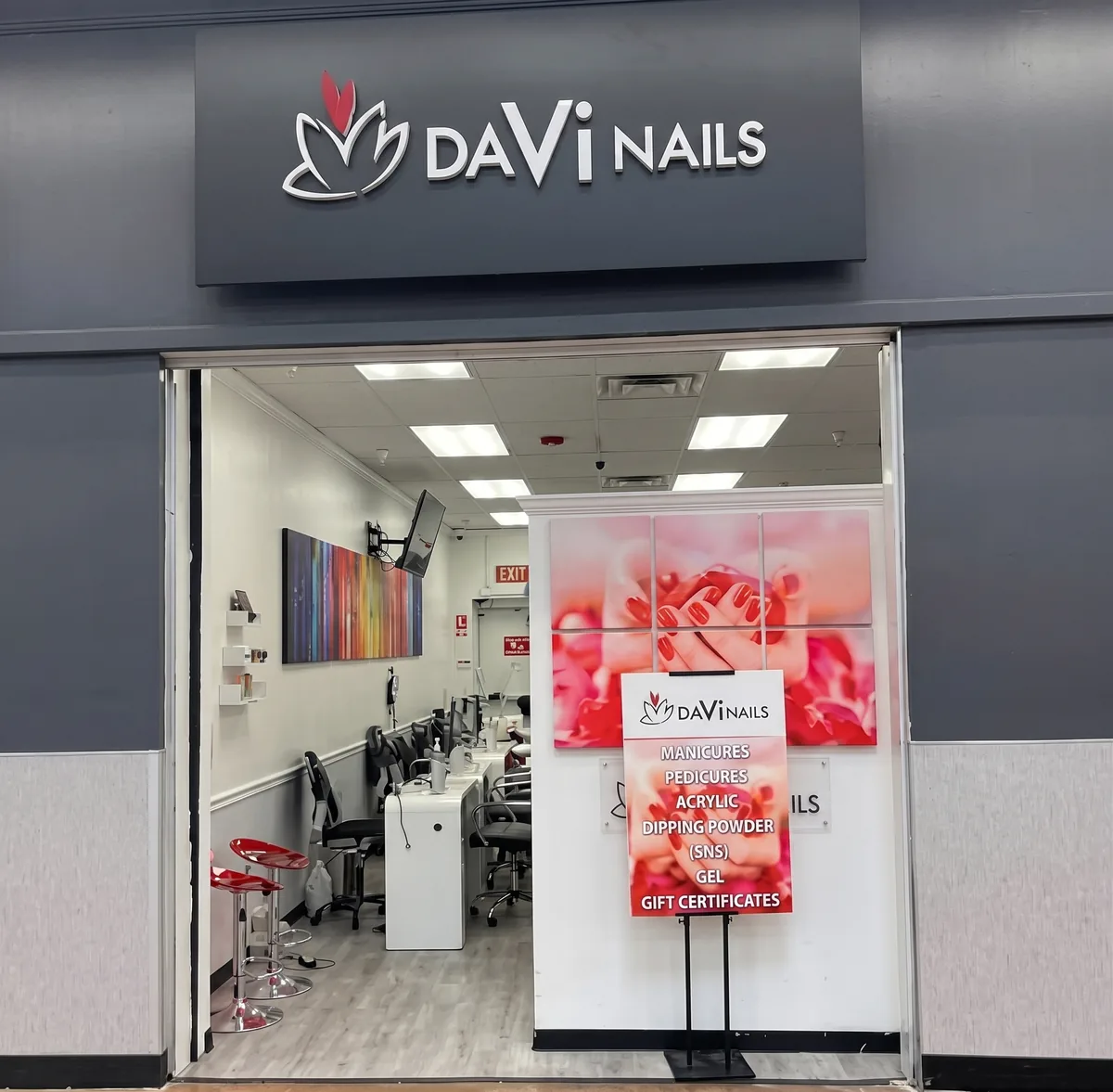 Davi Nails storefront inside Walmart in Marietta
