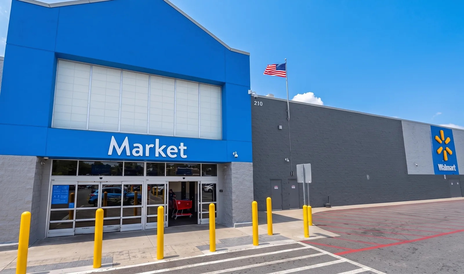 Walmart Supercenter entrance where Davi Nails is located inside